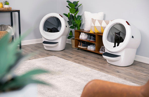 Whisker - Litter-Robot 4 WiFi-Enabled Covered Automatic Self-Cleaning Cat Litter Box with Step - White
